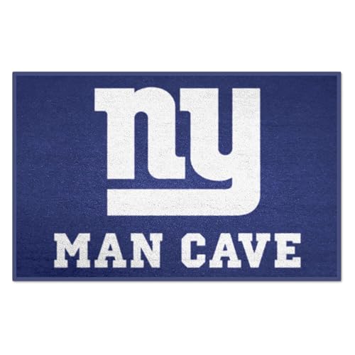 FANMATS 14341 NFL - New York Giants Man Cave Starter Mat Accent Rug - 19in. x 30in. | Sports Fan Home Decor Rug and Tailgating Mat