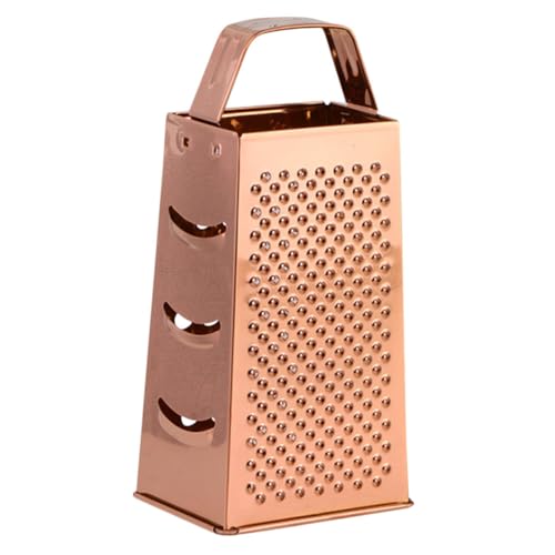Cabilock Stainless Steel Sided Cheese Grater Portable Kitchen Gadget for Shredding Cheese Vegetables Fruits Safe Resistant Grater Tool with Handle