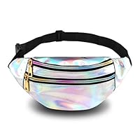 TBoonor Bauchtasche Mode Wasserdicht Gürteltasche Fächer mit Reißverschluss Reflektierender Verstellbarer Gurt Hüfttasche für Damen und Herren Party Festival Sport Outdoor Travel
