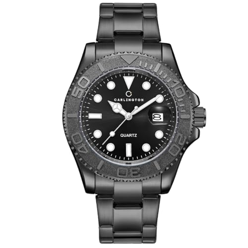 Image of Carlington Meridian Series Analog Men Wrist Watches with Stainless Steel Chain Strap & Date Display | Fashion Watches for Gents | CT - 4010