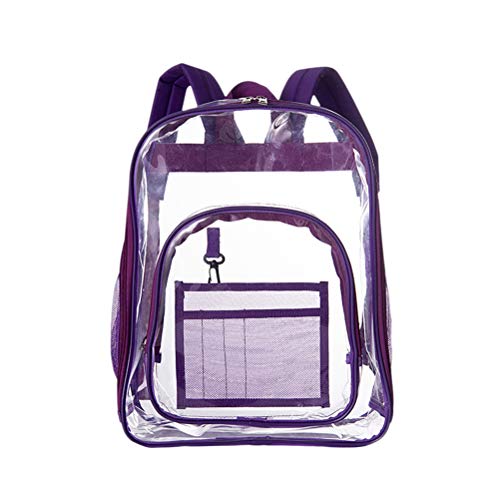 Mochila transparente de PVC, simples, mochila escolar para passeios, carregar livros, viagens, organ