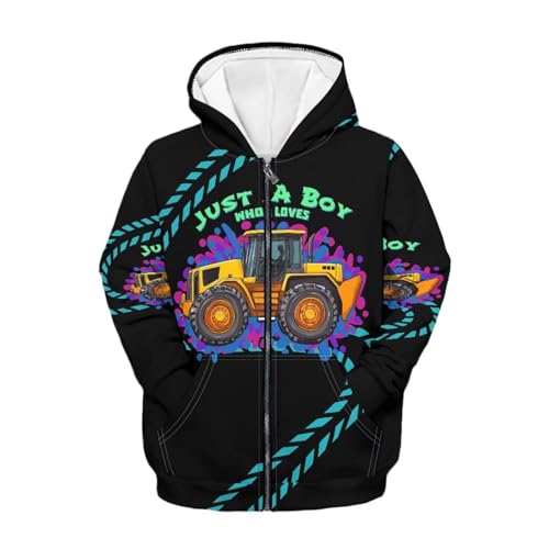 Sweat à capuche zippé garçon veste décontractée douce - 5
