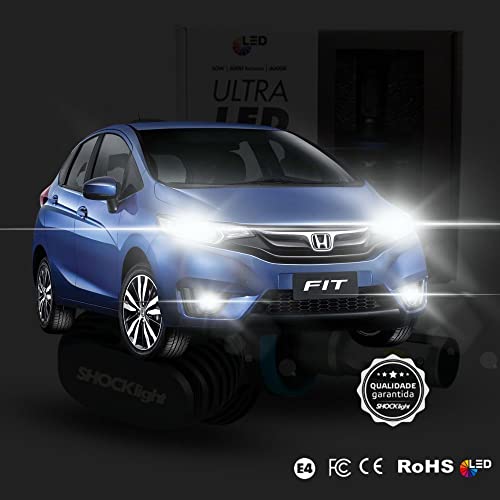 Par de Lâmpadas Ultra Led Titanium H16 6000K 12V 50W 5000LM Shocklight SLL-60016 T