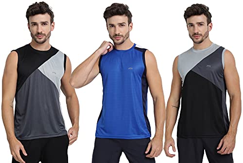 Image of FTX Men's Dri-Fit Round Neck T-Shirt - Royal Blue, Grey, Black (709 9-709 11-709 12)