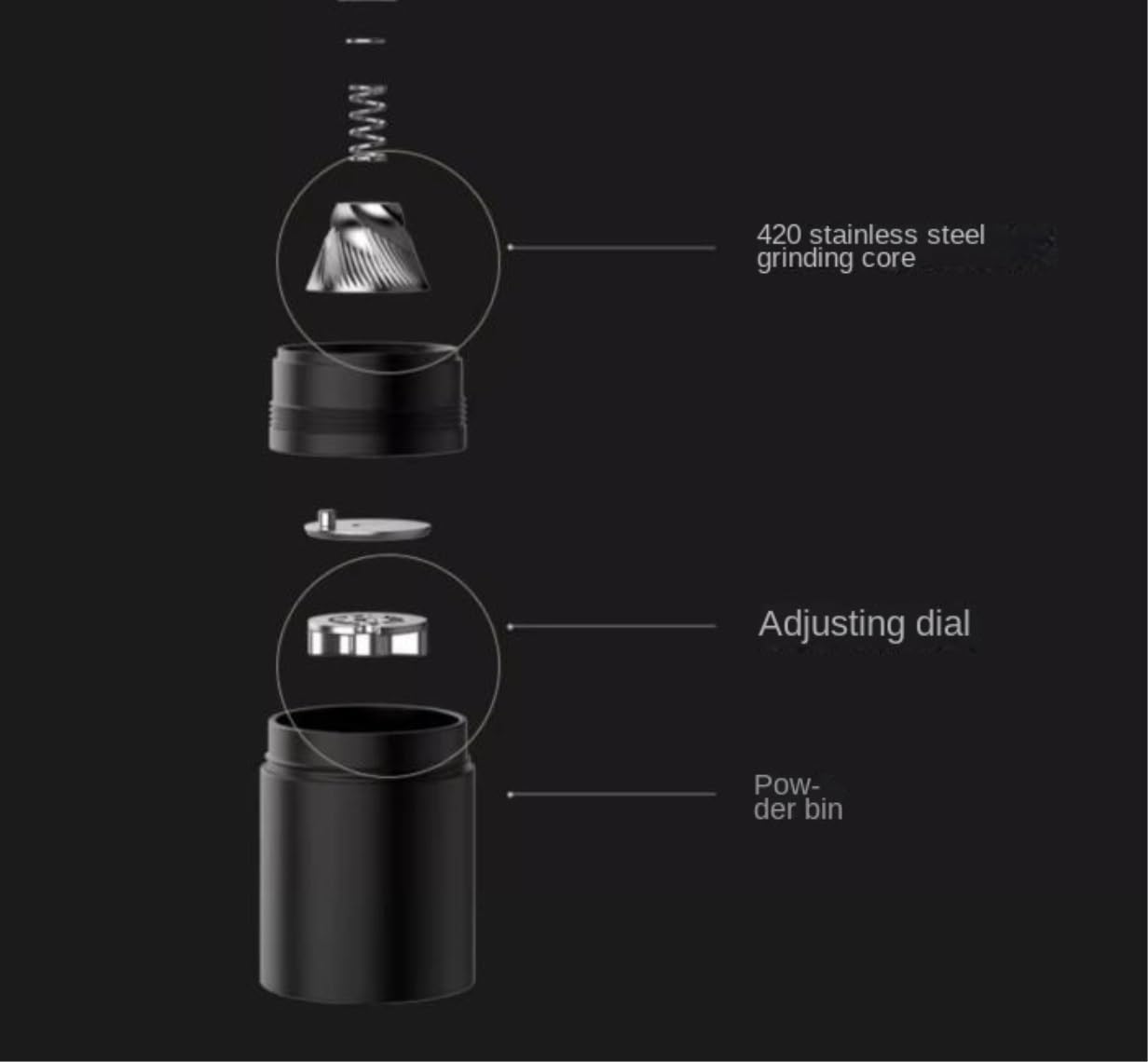 French Press Ręczne Młynki Do Kawy Metalowy Młynek Narzędzie Ze Stali Nierdzewnej Ręcznie Robiony Dzbanek Kawy(Black)
