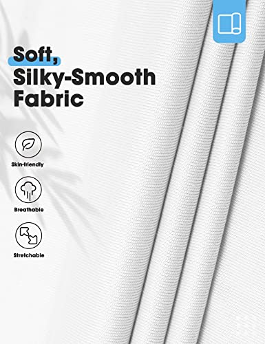 Mancyfit Full Slip Dress For Women Spaghetti Strap Under Cami Slit Soft Sleeveless Nightgowns (Medium, White) #TOP3