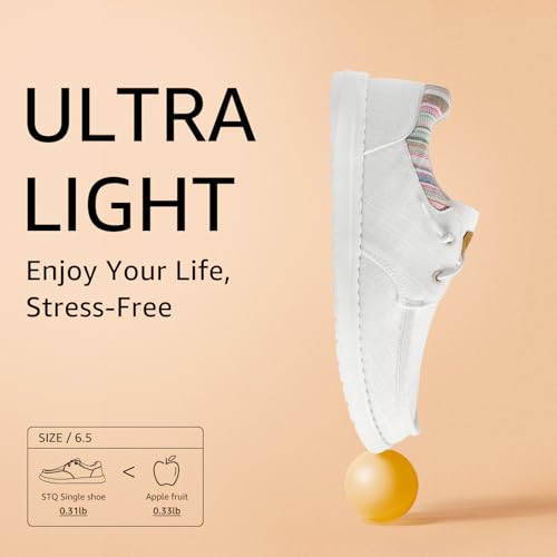 STQ Women's Lace up Loafers丨Orthopedic Comfotable Ultralight Boat Casual Shoes with Arth Support - Image 4