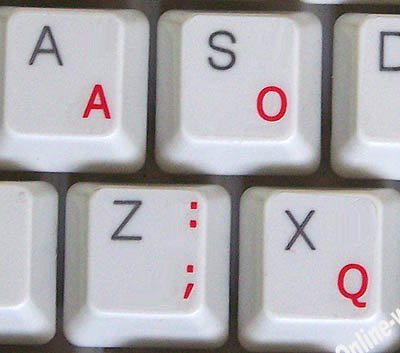 Clavier Dvorak transparent pour ordinateur de bureau et portable