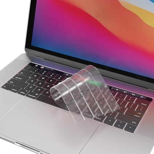 ProElife Ultra Thin TPU Keyboard Cover Skin for MacBook Pro with Touch Bar 13" 15" (A2159, A1706, A1707, A1989, A1990) (2016 2017 2018 Released) Keyboard Accessories Protector (Transparent C...