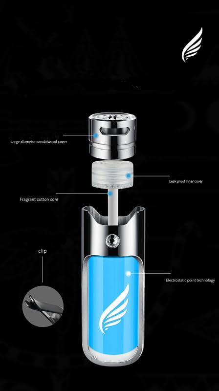 Image of VARNIRAJ IMPORT & EXPORT WITH V LOGO Car Interior Accessories Decoration 6Ml Abs Glass Bottle Various Smells Fragrances Oil Air Vent Clip Car Freshener Perfume (Cologne)