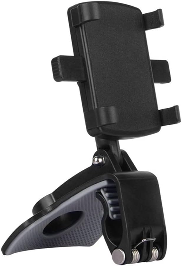 Dashboard Phone Holder Car Mount Adjustable Spring Clip for Multiple Use 360-Degree Rotating Stand