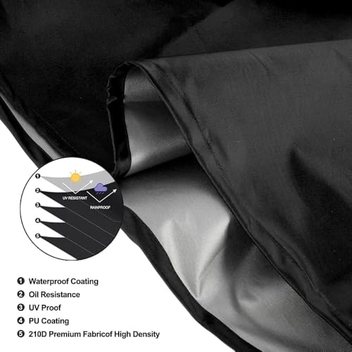 Gatphy Outdoor Chimenea Cover, Waterproof 210D Oxford Fabric, 122x21x61cm - Image 3