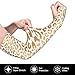 GVYGVY Cooling Arm Sleeves for Men Women Uv Protection - Gold leopard fashion print Comfy Breathable Gardening Compression Tattoo Sleeves to Cover Arms for Women Men with Thumb Hole