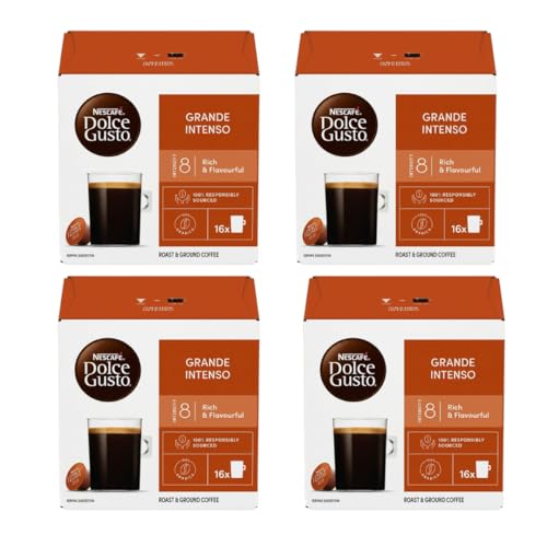 Nescafe Dolce Gusto Grande Intenso Coffee 16 Capsules Pack of 3 + 1 Free