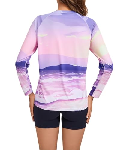 Rash Guard for Women UPF 50+ Long Sleeve Shirts Surfing Swimming Tops Lightweight2