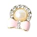 OOOUSE Brilliant Pearl Bow Tie Iphone Home Return Keys Buttons Sticker For iPhone 4S iPhone 5 iPod Touch iPad Repair Fix Replace Replacement(Blue or Pink)