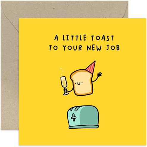Old English Co. Funny New Job Cards For Men And Women - 'A Little Toast ...