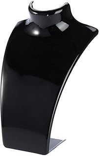 Manichino per gioielli Busto - Collana Porta orecchini Manichino Testa Busto Stand Modello Negozio di gioielli pratico Espositore pratico(Nero)
