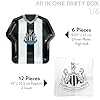 Official Newcastle United FC Party Supplies Box, 77-Piece All-in-One Set for 6 Guests, Disposable Tableware with Plates, Cups, Cutlery, Jersey Foil Balloons, Decorations #4