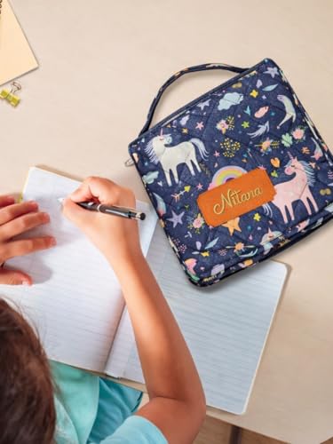 Image of Foldable Travel Kit | Multipurpose All-in-One Compact, Foldable, Durable, Lightweight, Waterproof, Bag | Travel Friendly Pouch Ideal for Diaper, Medicines & Toiletry (Fairy Tale Print)