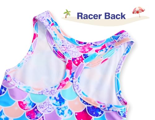 Image of Girls Swimsuits Two Piece Tankini Multicolor Bathing Suits with Boyshort Summer Beach Swimwear Set
