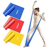 Fitnessbänder [3er Set], Gymnastikband mit 3 Widerstandsstufen, 1.5M Fitnessband, Resistance Bands für Yoga, Pilates, Muskelaufbau