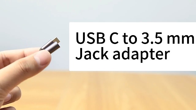 Adattatore Da USB-C A Jack 3.5 Mm Audio Aux Con Chip DAC - Connettore A 90° E Design Senza Fili, Colore Blu - 4