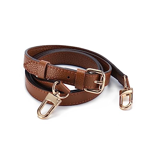 Image of Full Grain Leather Adjustable Replacement Strap Cross Body Bag Purse,1.8 CM Width 18 Colors (Brown)