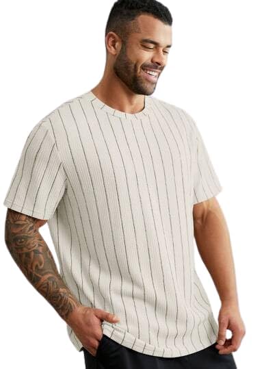 Image of FN3 Waffle Stripe Regular Fit Tshirt for Men ||Tshirt for Men