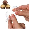 Hedume 100 Pcs Clear Chocolate Box Holder, Plastic Round Chocolate Candy Wrapper Holder, Chocolate Ball Bouquet Holder, Candy Packaging Case for Birthday Wedding Party Decor