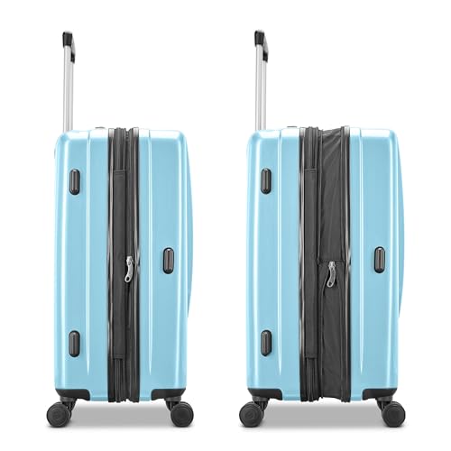 Image of Samsonite Winfield 2 Hardside Expandable Luggage with Spinner Wheels, Ice Blue, Checked-Large 28-Inch