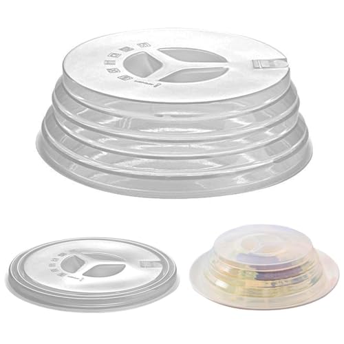 Tapa para Microondas Contra Salpicaduras, Tapa de Silicona para Almacenar Alimentos, Cubiertas Para Platos, con Orificio de VaporRedonda, Apto para lavavajillas (S)