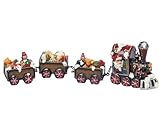 4 teiliger Weihnachtszug mit Nikolaus und Geschenke _ Schönes Detail zum dekorieren Ihrer Winterwunderwelt.