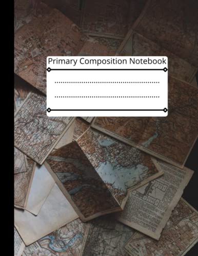 Primary Composition notebook: K-2: Black Marble Primary story journal with Picture Space and Dotted Midline| Top Half Blank | Handwriting Practice Paper | for writing and drawing size 8..5” x11”