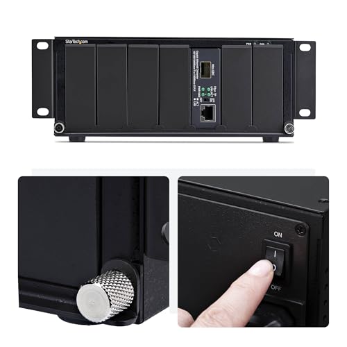Image of StarTech 7-Slot Unmanaged Media Converter, TAA (MCM7-MEDIA-CHASSIS) | 10in Rackmount for MCM Media Converter Series, Active Cooling