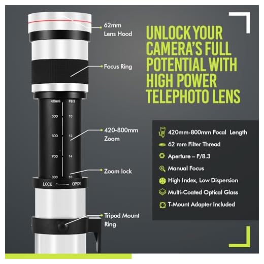 High-Power 420-800mm Telephoto Zoom Lens