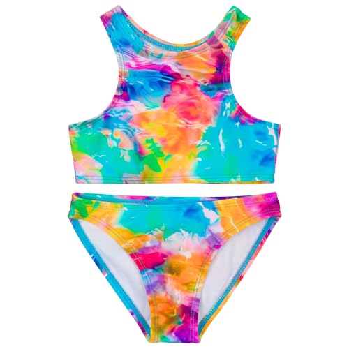 Image of SwimZip Girls' Halter Top and Bikini Bottom 2 Piece Set UPF 50+ Sun Protection