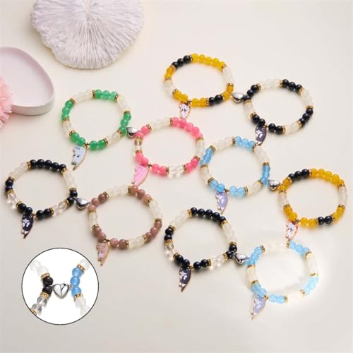 Couples Friendship Heart Bracelets Kawaii Cat Designs Best friend Matching Bracelet for Women Men3