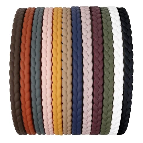 Image of Truvic Matte Finished Simple & Elegant Headband Leaves Style Hair Band for Baby Girls (Multicolor, Pack of 12)