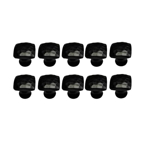 Adonai Hardware Ahio Schrankknauf, Gusseisen, antik, 10 Stück pro Packung, schwarz pulverbeschichtet Cover