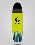  Pool Skate Skateboard monopatín Deck 8,5 Glutier Bullets Fluor
