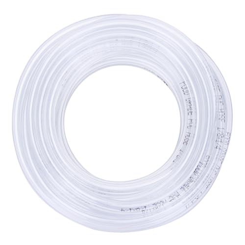 DERNORD PVC Tubing 1/8"ID X 1/4"OD Flexible Clear Vinyl Hose 25 Feet for Food Grade