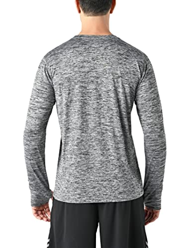 3 Pack: Men's Long Sleeve T Shirts, Dry Fit Uv Sun Protection Outdoor Hiking Athletic Active Tops With Thumb Holes (Set 1, Medium) #TOP3