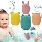 Überall Verwendbar:Baby badespielzeug, Können nicht nur zuhause in der Badewanne genutzt werden, Sondern sind auch für Das Schwimmbad. Wasserspielzeug kinder ist 6 x 8.5cm, Passt in jede Tasche und Lässt sich überall hin mitnehmen.