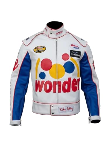 Men's Handmade Ricky Bobby Wonder Bread Racing Jacket-Wonder Jacket Inspired By Ricky Bobby- Faux Leather