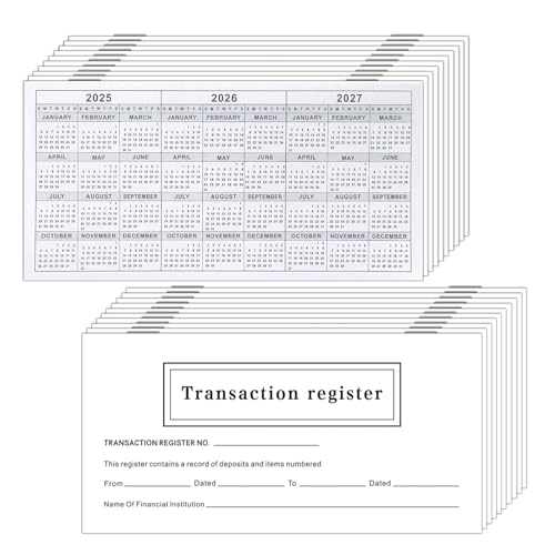 20 Pack Checkbook Registers, 6