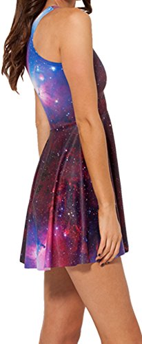 Image of Sister Amy Printed Elastic Sleeveless Shaping Breathable Camisole Skater Dress