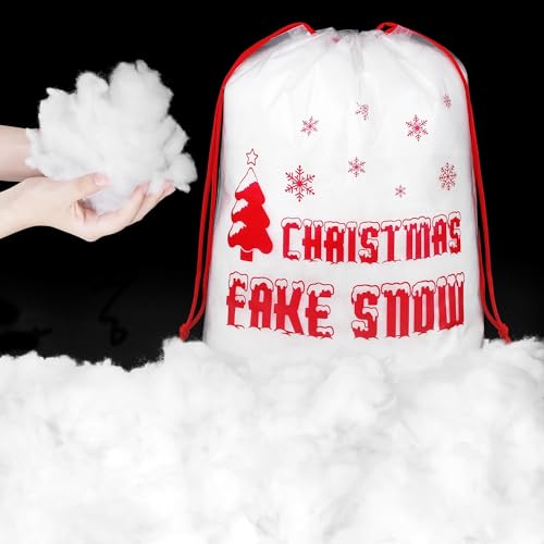 Fausse neige décorative douce et moelleuse pour manteau de cheminée - 2