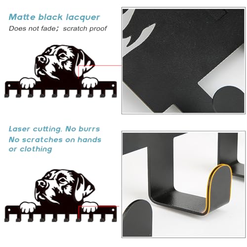 SUPERDANT Labrador Hund Metall Schlüsselhaken Mit 10 Haken Hund Schlüsselhalter Garderobenhaken Dekor Schlüsselhalter Wand Dekorative Aufbewahrungshaken Für Hundeleine Eingangsbereich Flur Versteck