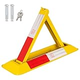 NPKRRSK Foldable Parking Barrier,Car Parking Lock Manual Lockable Parking Space Block with Keys,Private Parking Space Lock for Shopping Malls, Hotels,Office,Airports